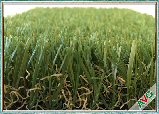 中国 余暇の庭の人工的な草のフロアーリングの擬似カーペットの単繊維のPE +巻き毛PPE サプライヤー