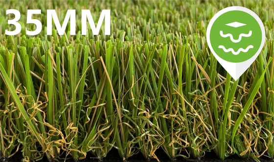 中国 景色の総合的な芝生の庭の人工的な草35mmの高さ サプライヤー