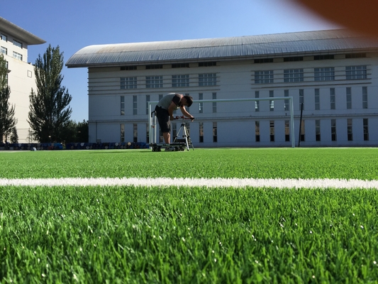 高密度gazonのサッカーの泥炭の総合的なフットボールの草の草人工的な55mm サプライヤー